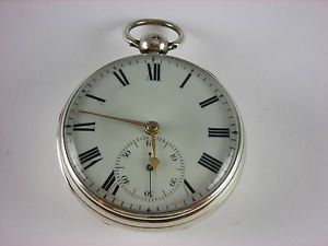 Antique rare Savage 2-pin English Lever Fusee key wind pocket watch. 14 jewels