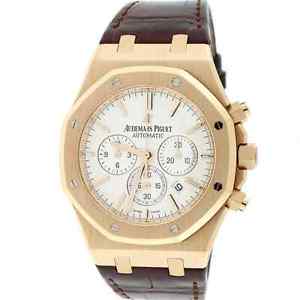 Audemars Piguet Royal Oak Rose Gold 41MM Index Dial Chronograph Box&Papers 2015