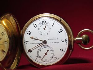 Rare Dent London 57298 18KT Power Reserve Pocket Watch Excellent Condition