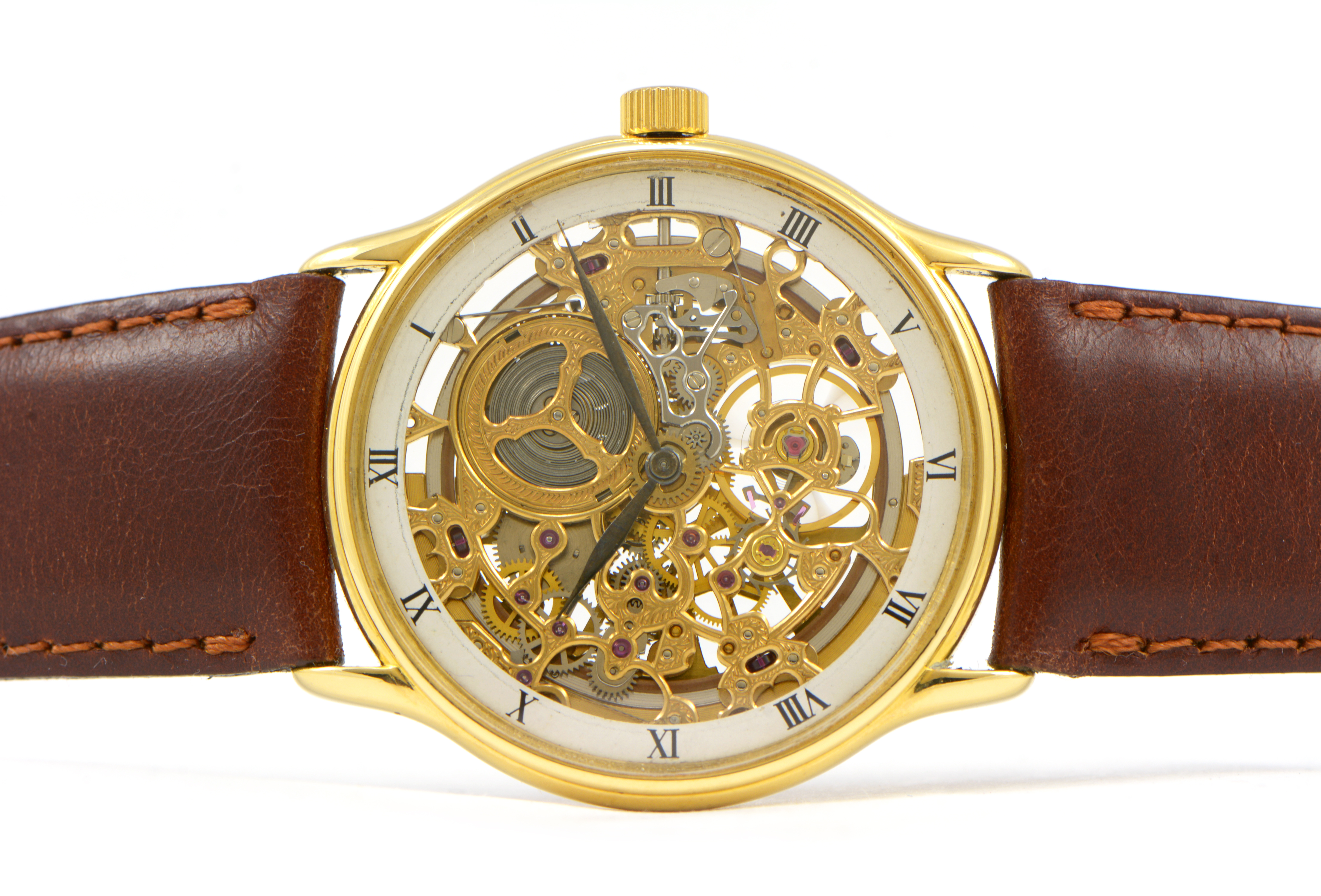 Vintage Audemars Piguet Skeleton 14232BA 18k Yellow Gold Automatic 35mm w/ Box