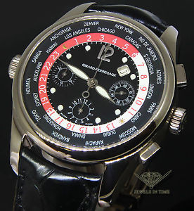 Girard Perregaux ww.tc World Timer Chronograph 18k White Gold Box/Papers GP 4980