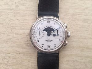 Vintage Paul Picot Moonphase chrono Watch RARE