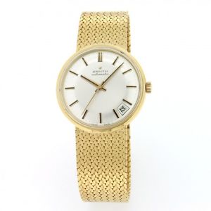 ZENITH 298D083 Oro Giallo 18 kt 750 Automatico con bracciale in Oro 34 mm