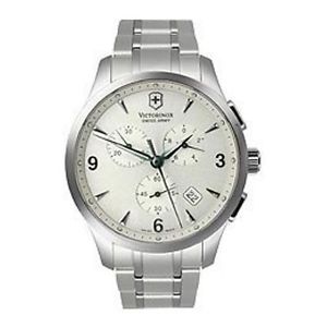 Victorinox 249033 Mens Silver Dial Quartz Watch with Stainless Steel Strap