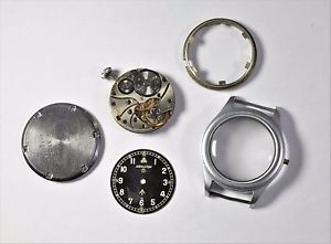 Swiss Dirty Dozen WWW MOD WW2 Vintage Military watch parts RECORD VERTEX TIMOR