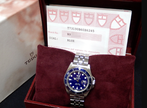 Tudor Mini-Sub Submariner Watch Ref 73190 Blue Dial Used Rare