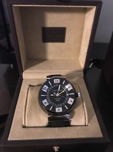 LOUIS VUITTON TAMBOUR GMT BLACK 41.5 MM INCLUDES ALL PAPERS AND RECEIPT