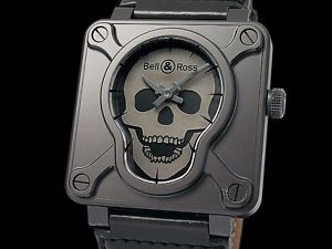 Free Shipping Pre-owned BELL&ROSS Airborn BR01-92 Skull Face World Limited 500