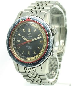 Vintage Enicar Sherpa Guide Automatic GMT 148-35-01A  Stahl/Stahlband