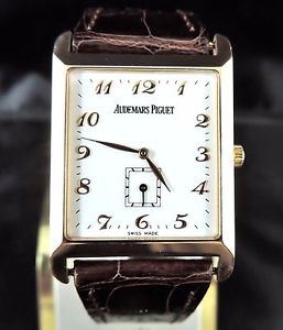 Audemars Piguet 18K Gold Rectangular Mans Watch Runs Strong