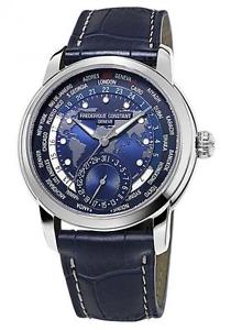 Free Shipping Pre-owned Frederique Constant World Timer Manufacture FC-718NWM4H6