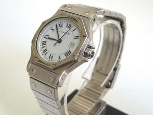 CARTIER SANTOS RONDE S-STEEL WATCH, SWISS, AUTOMATIC, 34MM, SAPPHIRE, DATE,