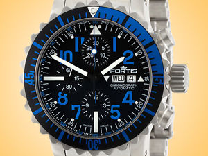 FORTIS Marinemaster Chronograph Blue Automatic Stainless Steel Men's Watch