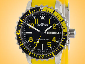 FORTIS Marinemaster Day / Date Yellow Automatic Stainless Steel Men's Watch