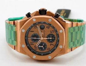 NEVER WORN, AUDEMARS PIGUET ROYAL OAK OFFSHORE 18K ROSE GOLD CHRONO, BOX & PAPER