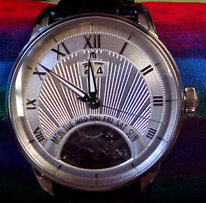 MAURICE LACROIX MASTERPIECE STAINLESS STEEL JOURS RETROGRADE WRIST WATCH MP6358