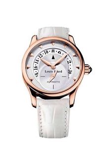 louis erard Women's Emotion Automatic Rose Gold White Alligater Leather  watch