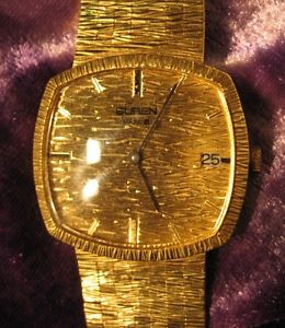 BUREN MARK III 18K SOLID GOLD DRESS WATCH GRAND SIZE!