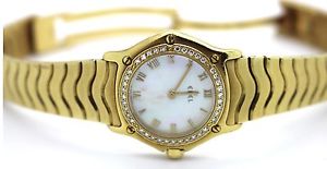 Ebel Classic Wave 18k Yellow Gold Quartz& Diamond & Pearl  Watch