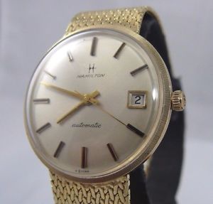 Hamilton Men's Vintage 14k Gold Automatic Watch BH