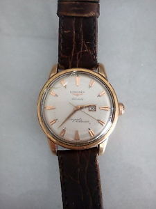 longines conquest calendar automatic solid gold 18k antique antigüedad oro
