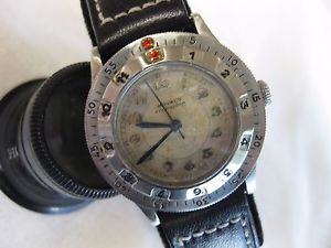 VERY RARE PILOTS MOVADO WEEMS WATCH CRONOPLAN CIRCA 1940
