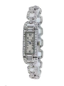 Ladies Plymouth Diamond Watch In Platinum Circa 1930's
