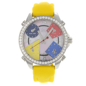 Jacob & Co. Fünf Zeitzonen ca. 2ct Fabrik Diamant Quartz Damen Uhr