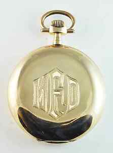 Antique Chronometre LIP Size 16 14k Solid Gold Hunters Case Pocket Watch France