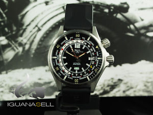 Ball Engineer Master II Diver Worldtime Watch, Ball RR1501, Black, Rubber strap