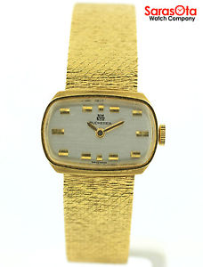 Vintage Bucherer 225831 18K Yellow Gold Swiss Manual Wind Dress Women's Watch