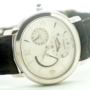 AUTHENTIC AUDEMARS PIGUET MILLENARY 18K WHITE GOLD, DUAL TIME, AUTO, AP_090715