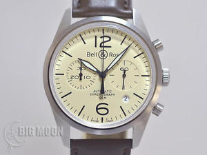 Authentic BELL & ROSS BR126-94-SS Beige Silver Vintage BR126  Wristwatch Watch