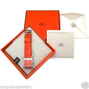 HERMES PARIS HH1.510 H Bezel Diamond Stainless Steel Ladies Watch Pre-Owned