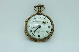 ANTIQUE ORIGINAL PERFECT TOMBAC DECORATED AMAZING PRIOR EUROPEAN POCKET WATCHES