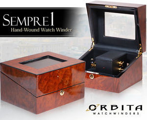 ORBITA USA Luxury Brand Sempre 1 Automatic Watch Winder Winding Torque Case BOX