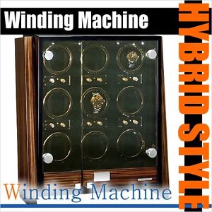 Luxury Watch EURO PASSION Papillon Winding Winder Machine Glass Safe Case Box