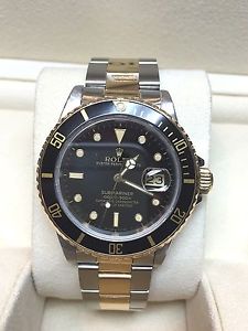 Rolex Submariner 16613 gold and steel lettra r 1987 revisionato perfetto