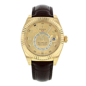 Rolex Sky-Dweller 326138 18K Giallo Oro Automatico Orologio Da Uomo