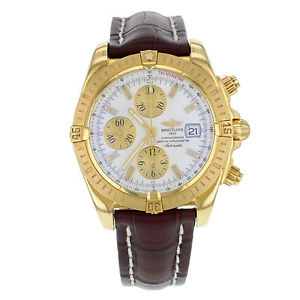 Breitling Chronomat Evolución K13356 18K Automático De Oro Amarillo Reloj Hombre
