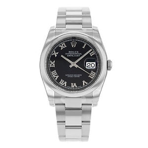 Rolex Datejust 116200 bkro Acciaio Inox Automatico Per Uomini Orologio