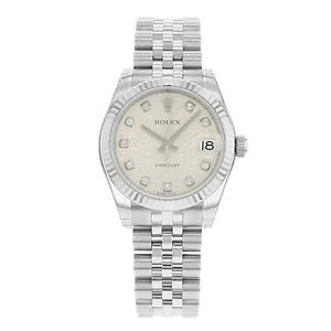 Rolex Dateust 178274 SJDJ 18K Oro Bianco & Automatico,in Acciaio Misura media