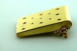 VINTAGE A.R.T. Mfg. Co. NY 1904 14K YELLOW GOLD DIAMOND & RUBE MATCH CASE