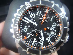 Fortis Mens 673.10.41 K B-42 Marinemaster Automatic Chronograph Black Limited Ed