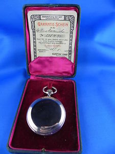 UNION Horlogere- GOLD 585 SAVONETTE Original Kasten Garantie 1908