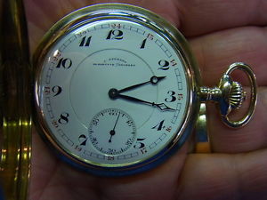 JULIUS ASSMANN GLASHÜTTE GOLD SAVONETTE TASCHENUHR