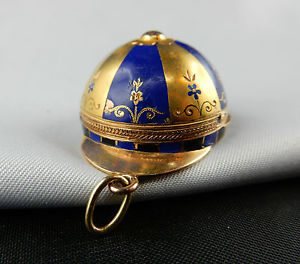 GOLD EMAIL UHR 18k vom EDELJUWELIER K.F. um 1915