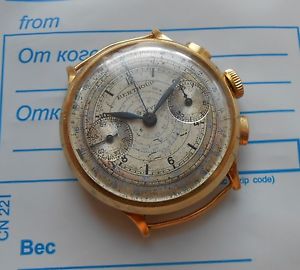 1930 18K Gold Vintage Swiss watch Chronograph BERTHOUD Universal Geneve cal. 385