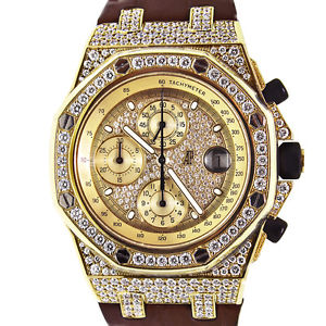 AUDEMARS PIGUET - ROYAL OAK OFFSHORE YELLOW GOLD DIAMOND MENS WATCH