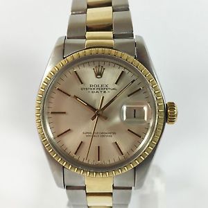OROLOGIO ROLEX " OYSTER PERPETUAL DATE" REF. 1505 ACCIAIO E ORO AUTOMATICO